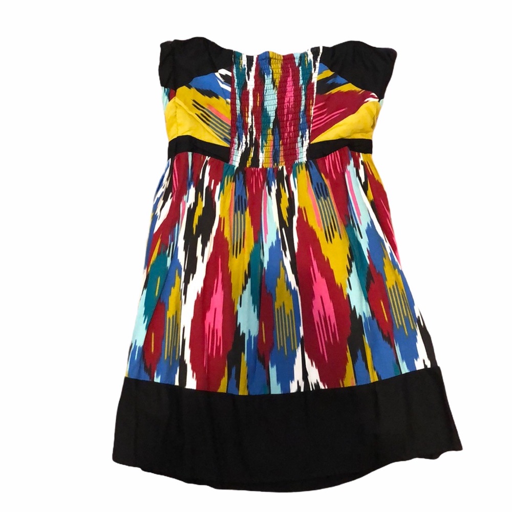 Colorful Strapless Dress Size M